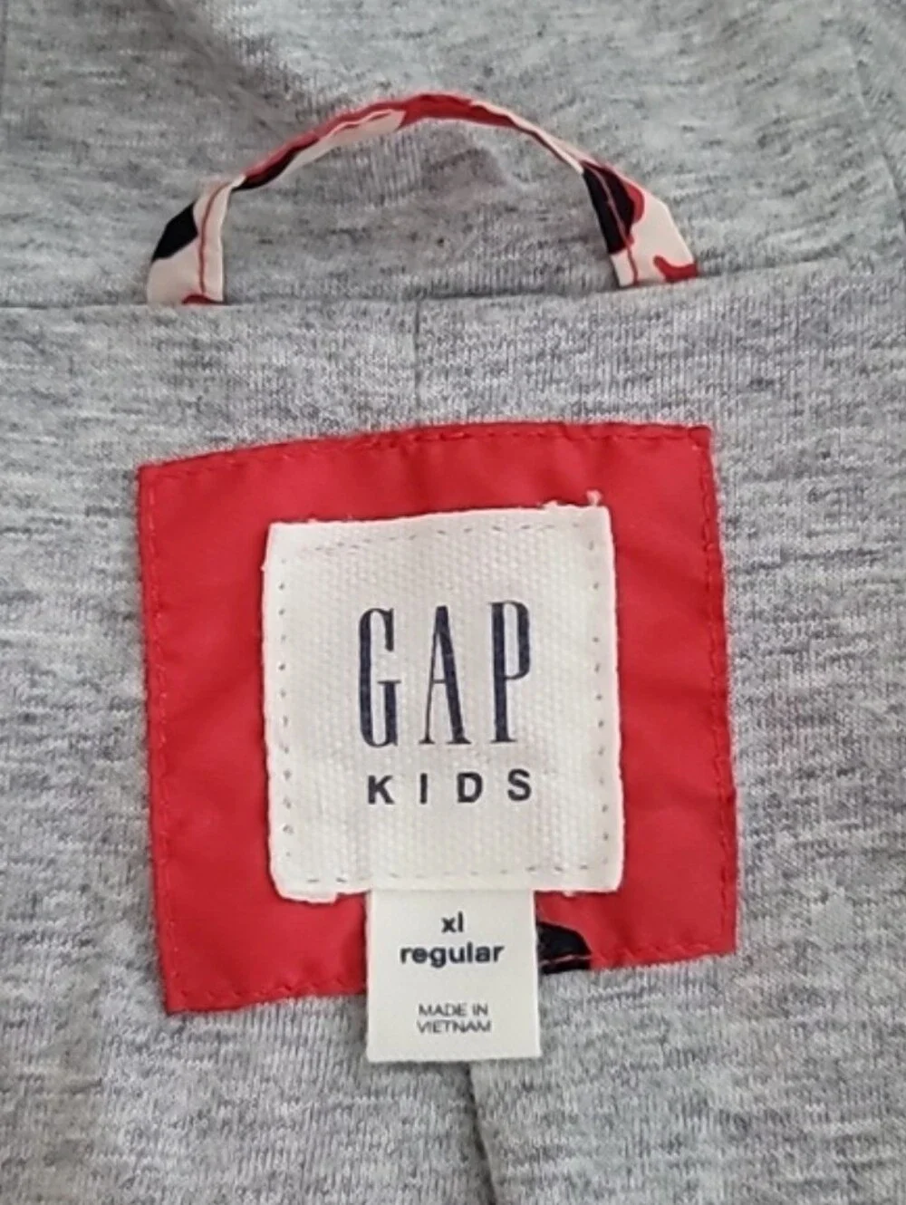 NWOT GAP Kids Red Floral Hooded Raincoat, Size XL (12-13)